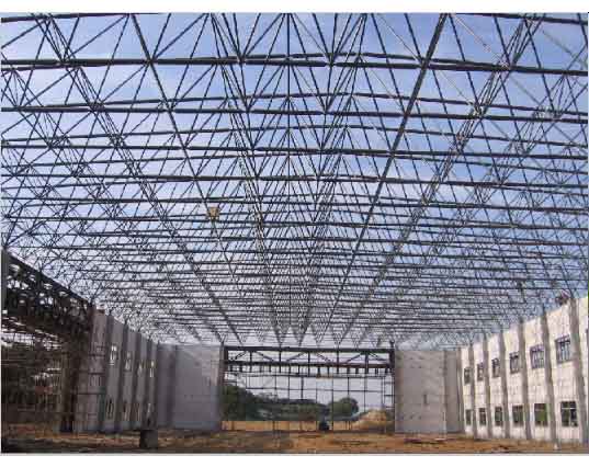 辛集湖南长沙5712飞机库网架工程